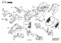 Bosch 3 600 HA4 508 Rotak 43 Li Lawnmower 36 V / Eu Spare Parts